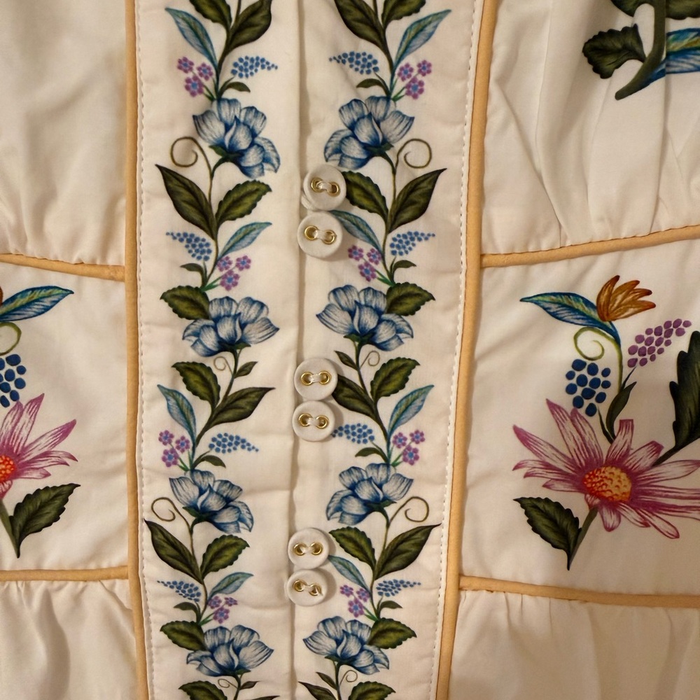FARM Rio Sweet Bloom Dreamscape Off-White Mini Dress in size Medium - Picture 8 of 11